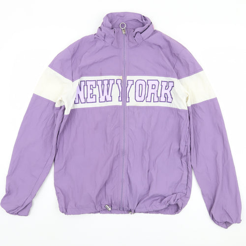 H&M Girls Purple Full Zip Casual Jacket 14 Years