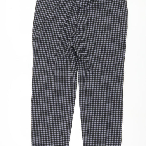Marks and Spencer Grey Checked Women's Trousers Size 16
