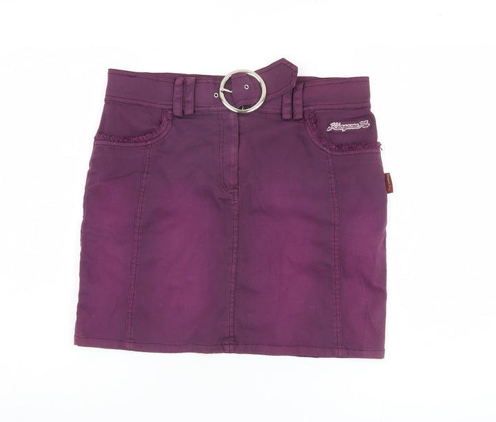 Kangaroo Poo Women's Purple Short Buckle Skirt Size 14