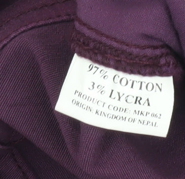 Kangaroo Poo Women's Purple Short Buckle Skirt Size 14