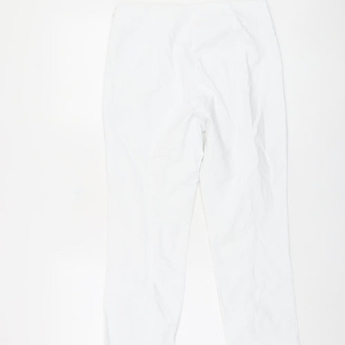 Phase Eight White Straight Leg Trousers - Size 14