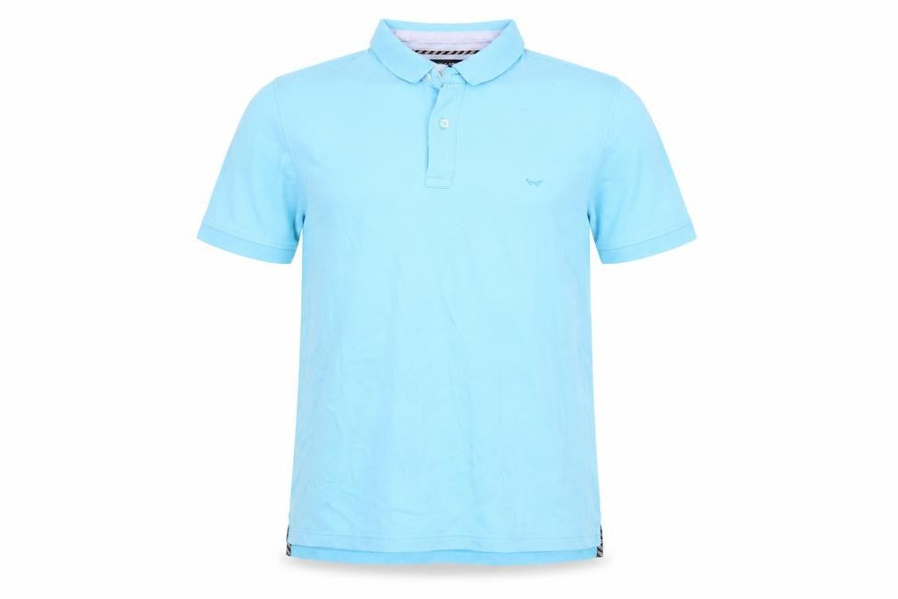 Wolsey Men's Blue Cotton Polo Shirt Large L
