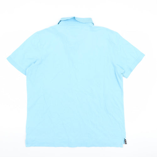 Wolsey Men's Blue Cotton Polo Shirt Large L