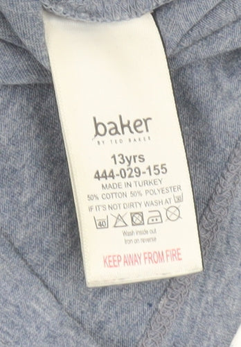Baker Boys Blue Graphic T-Shirt, 13 Years, Casual Style