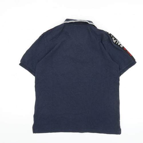 Ralph Lauren Boys Blue Polo Shirt, Size M, Short Sleeve