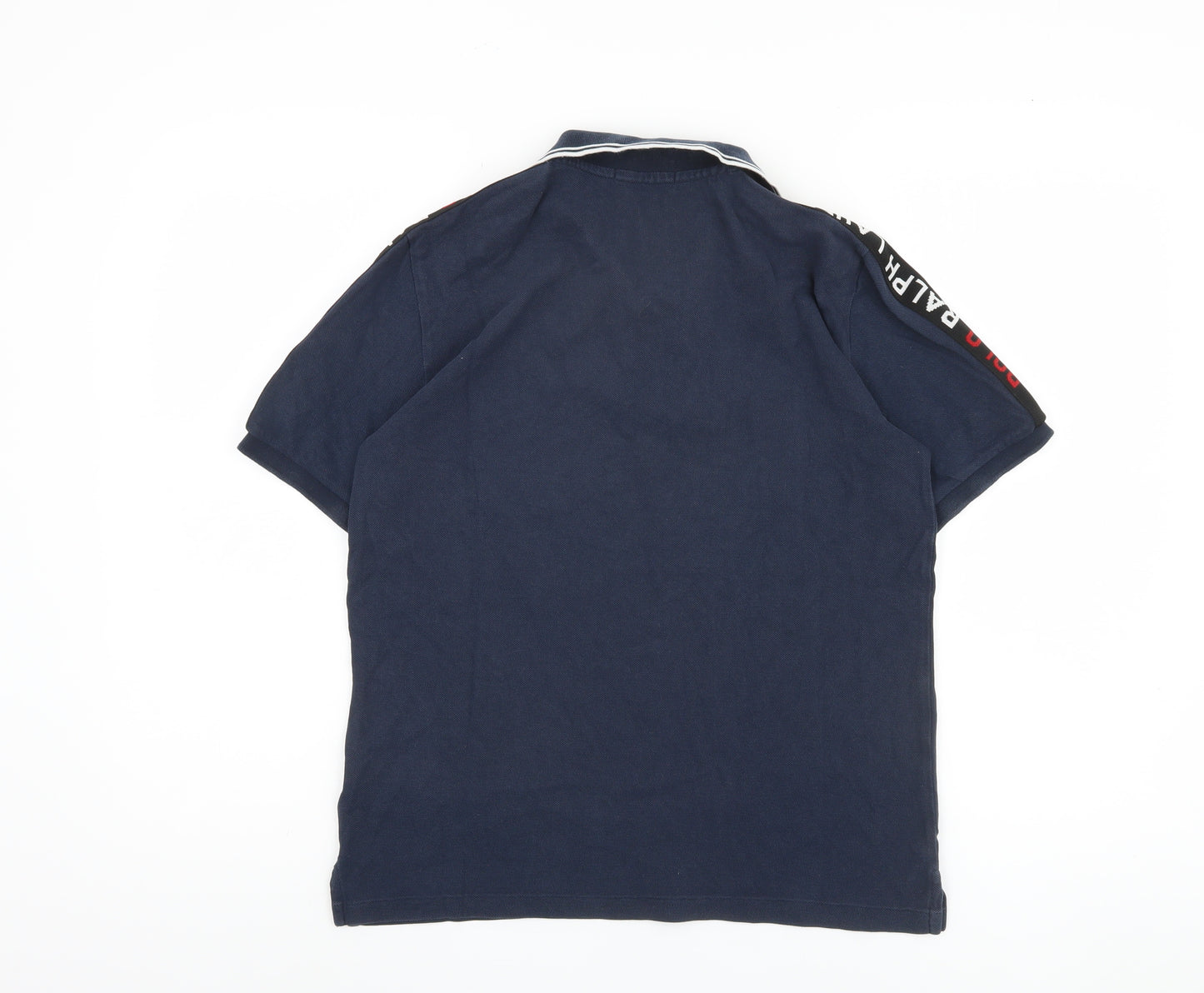 Ralph Lauren Boys Blue Polo Shirt, Size M, Short Sleeve