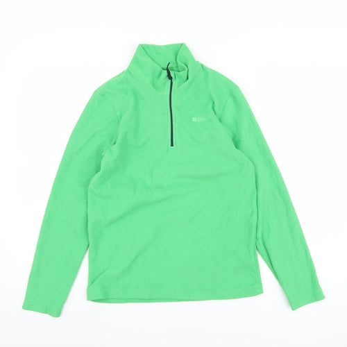 Mountain Warehouse Boys Green 11-12 Years 1/2 Zip Fleece Sweatshirt