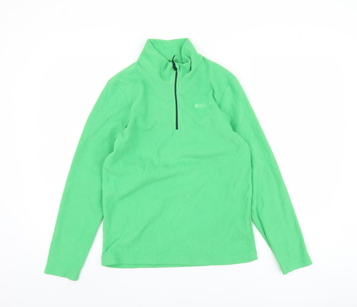 Mountain Warehouse Boys Green 11-12 Years 1/2 Zip Fleece Sweatshirt