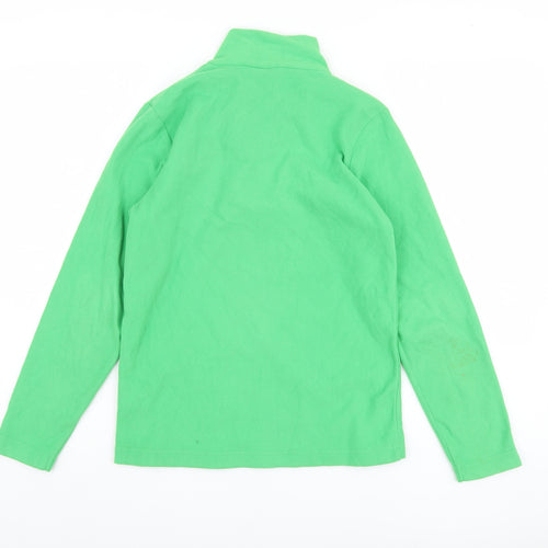 Mountain Warehouse Boys Green 11-12 Years 1/2 Zip Fleece Sweatshirt