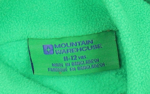 Mountain Warehouse Boys Green 11-12 Years 1/2 Zip Fleece Sweatshirt