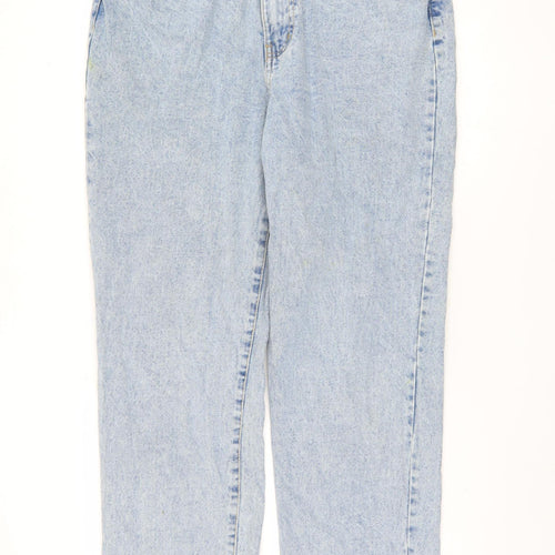 Boohoo Women's Blue Denim Jeans Size 16 Light Wash