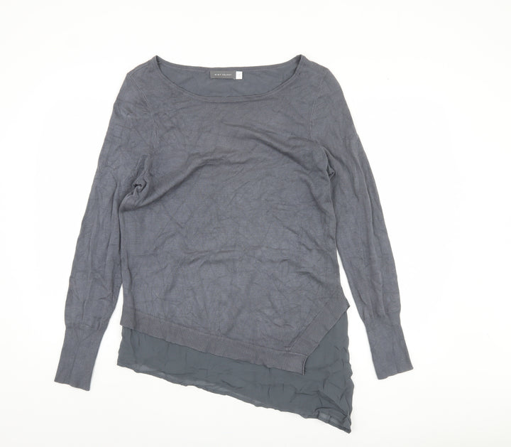 Mint Velvet Women's Grey Jumper, Size 12, Lightweight Knit