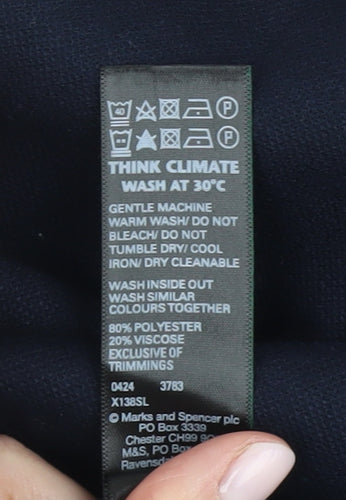 Marks and Spencer Women's Black Wide-Leg Trousers Size 16 New