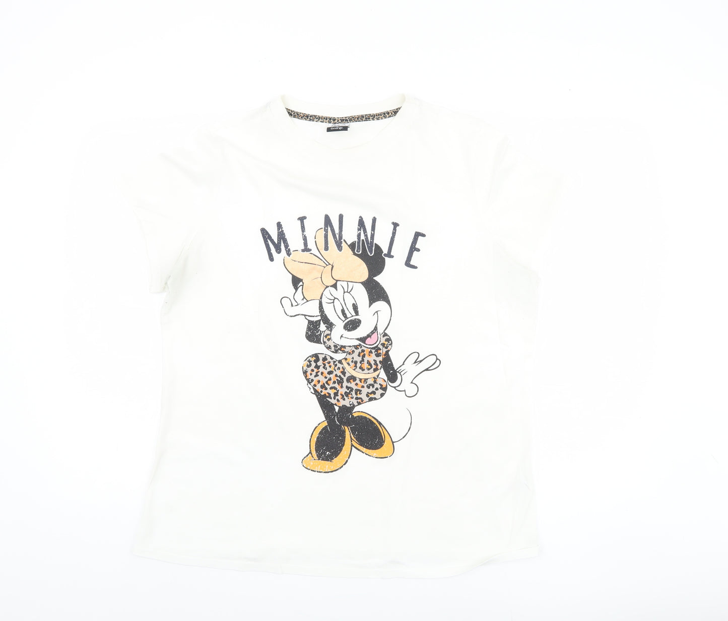 Disney Women’s White Minnie Mouse T-Shirt - Size 18