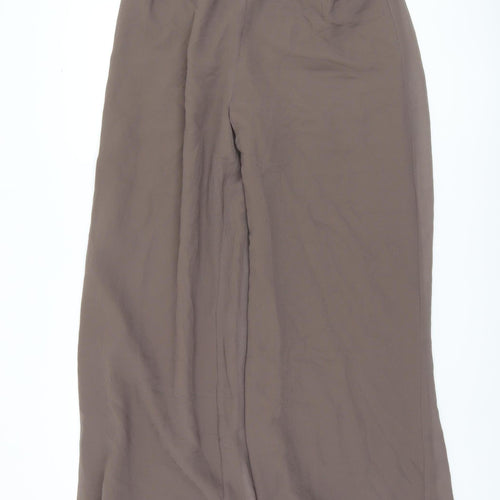 Gray & Osbourn Women's Brown Wide-Leg Trousers Size 18