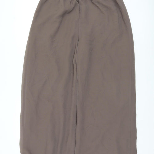 Gray & Osbourn Women's Brown Wide-Leg Trousers Size 18