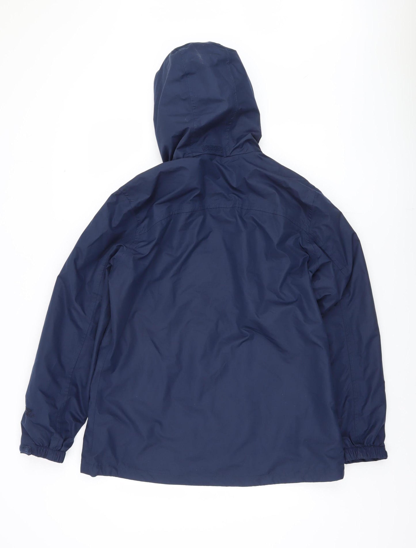 Peter Storm Women's Blue Hooded Rain Coat Size 14 Waterproof