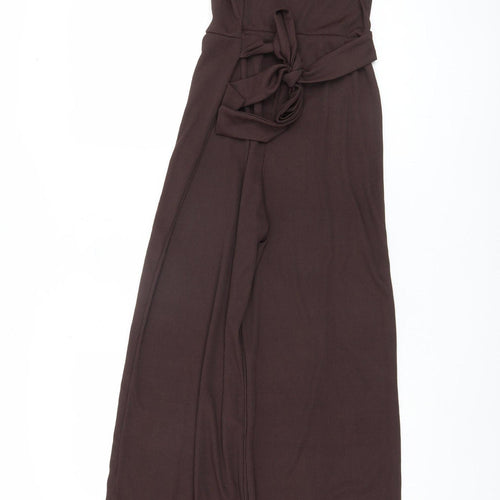 Boohoo Brown Women's Wide-Leg Jumpsuit UK 8