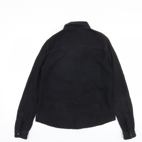 Noisy May Women's Black XS Long Sleeve Button-Up Shirt