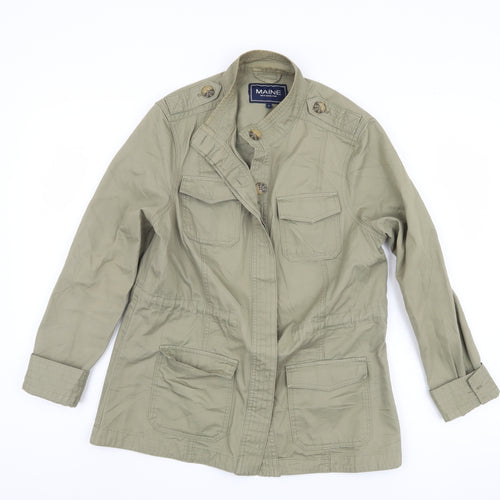 Maine New England Women's Green Military Jacket Size 12