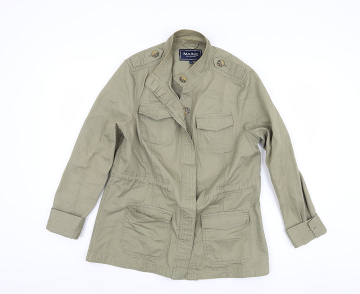 Maine New England Women's Green Military Jacket Size 12