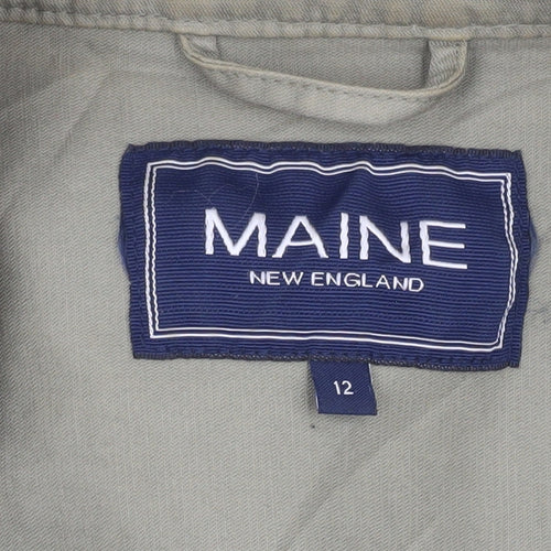 Maine New England Women's Green Military Jacket Size 12