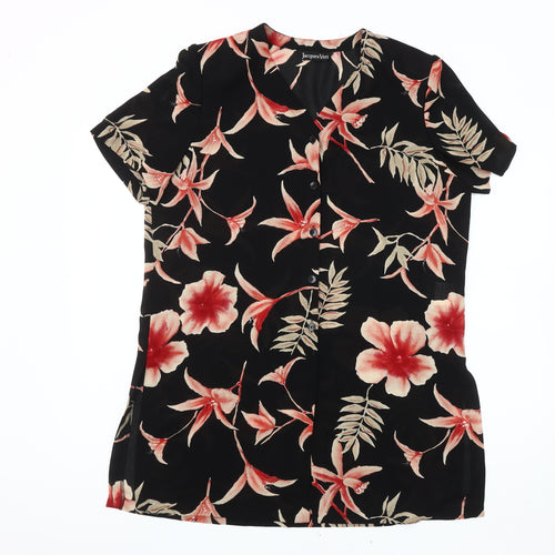 Jacques Vert Women's Black Floral Blouse, Size 12
