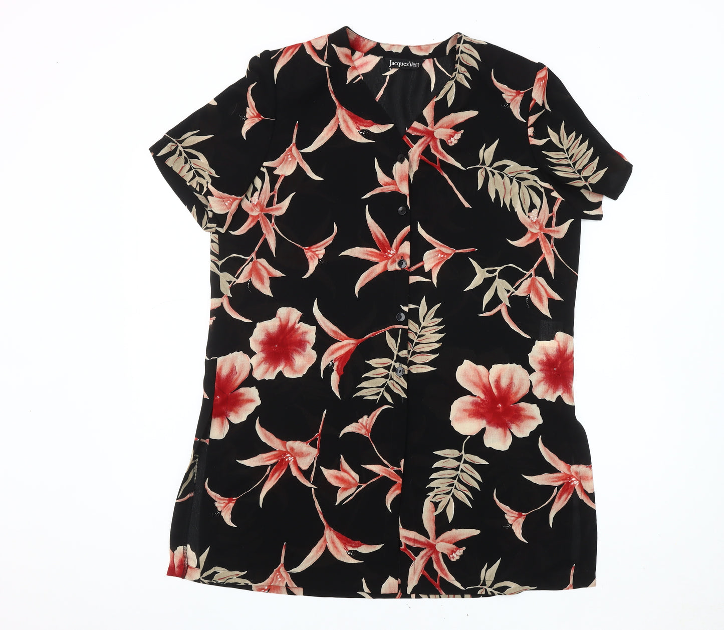 Jacques Vert Women's Black Floral Blouse, Size 12