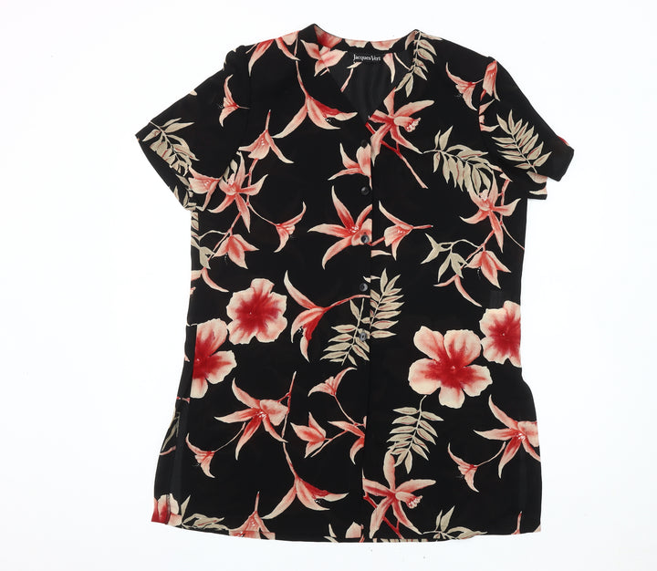 Jacques Vert Women's Black Floral Blouse, Size 12