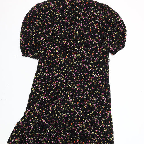 Marks and Spencer Women's Black A-Line Floral Dress