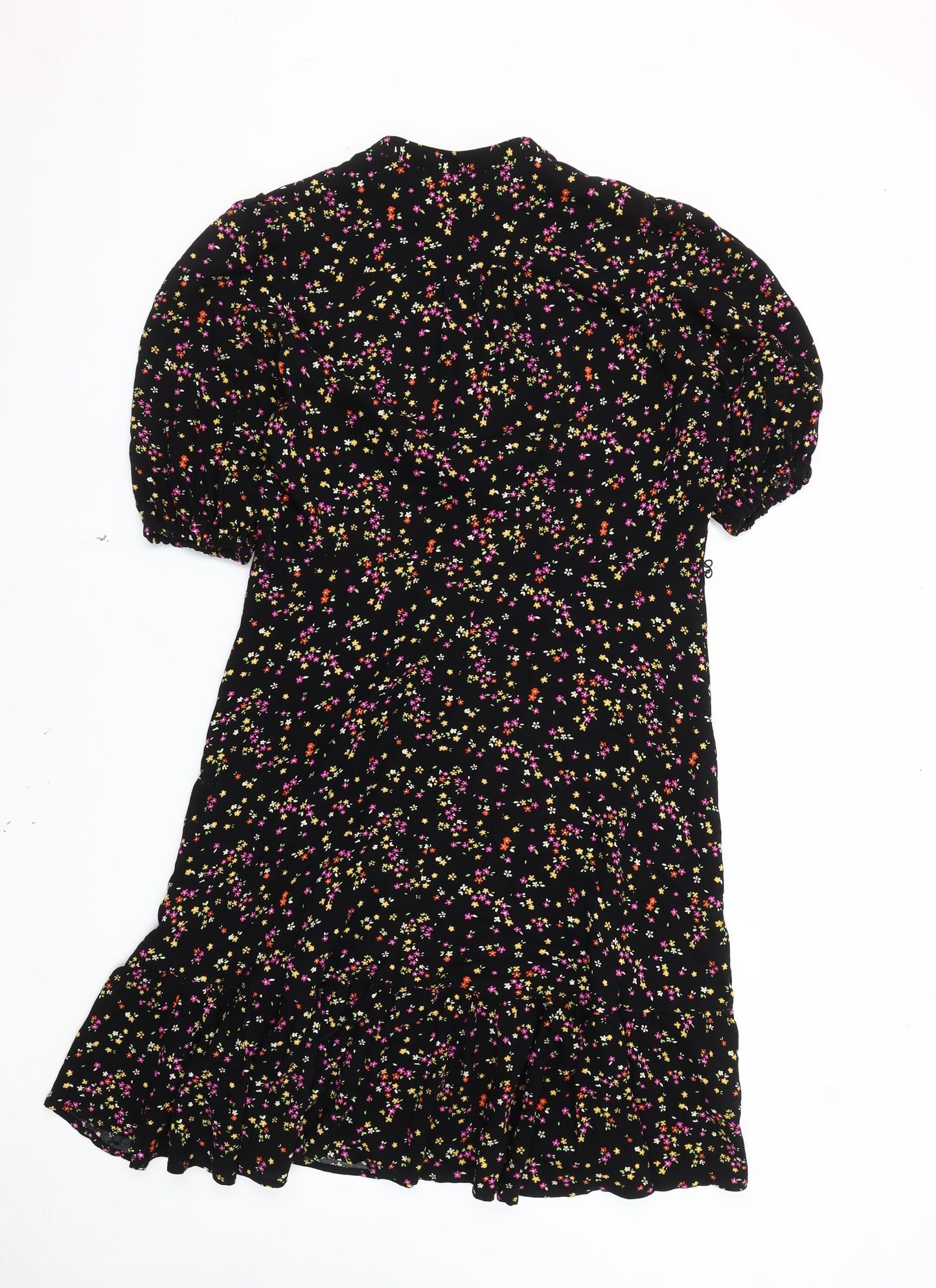 Marks and Spencer Women's Black A-Line Floral Dress