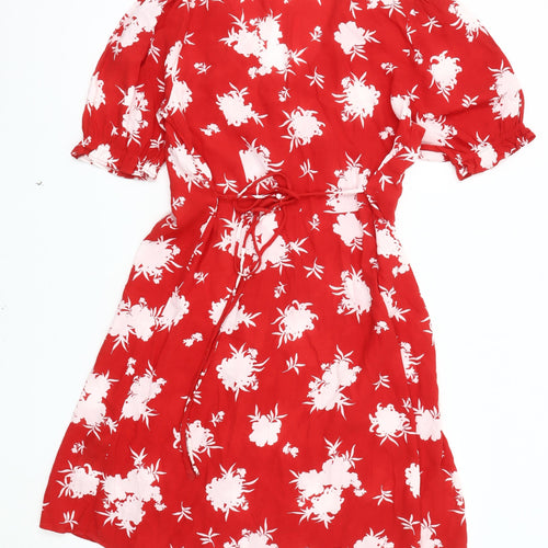 Marks and Spencer Women's Red Floral Dress Size 12