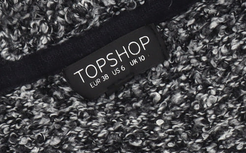 Topshop Women’s Black Cardigan Size 10 V-Neck