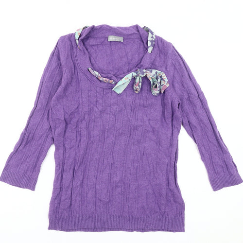 Per Una Women's Purple Knit Pullover Jumper, Size 14