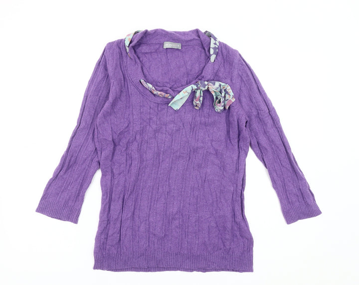 Per Una Women's Purple Knit Pullover Jumper, Size 14