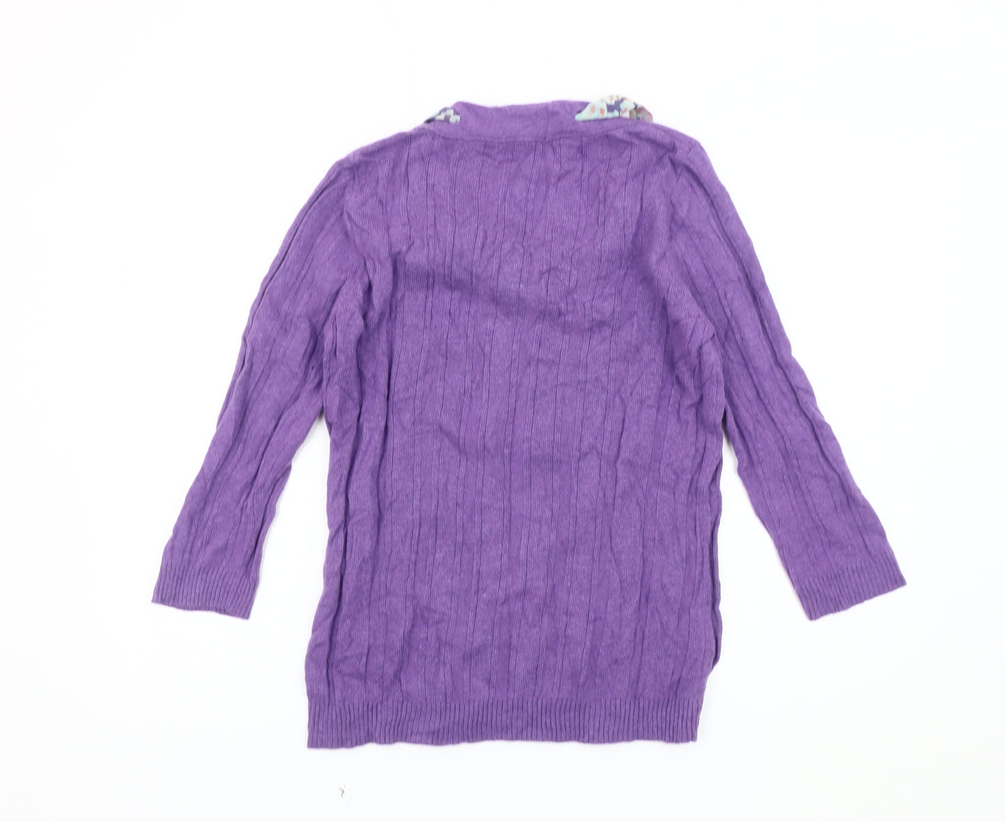 Per Una Women's Purple Knit Pullover Jumper, Size 14