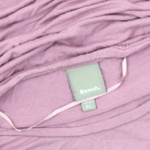 Bench Women's Pink XL Relaxed Basic T-Shirt 3/4 Sleeve