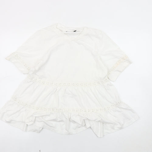 ASOS DESIGN Women's White Cotton Tunic, Size 6