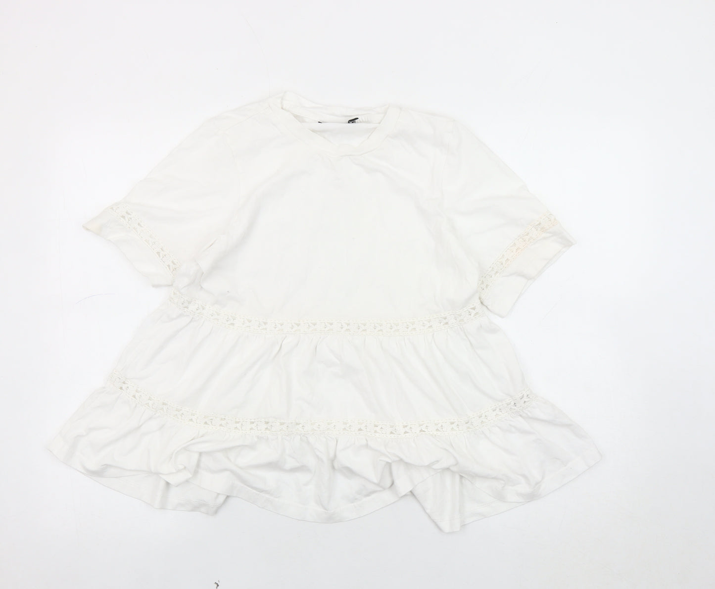 ASOS DESIGN Women's White Cotton Tunic, Size 6