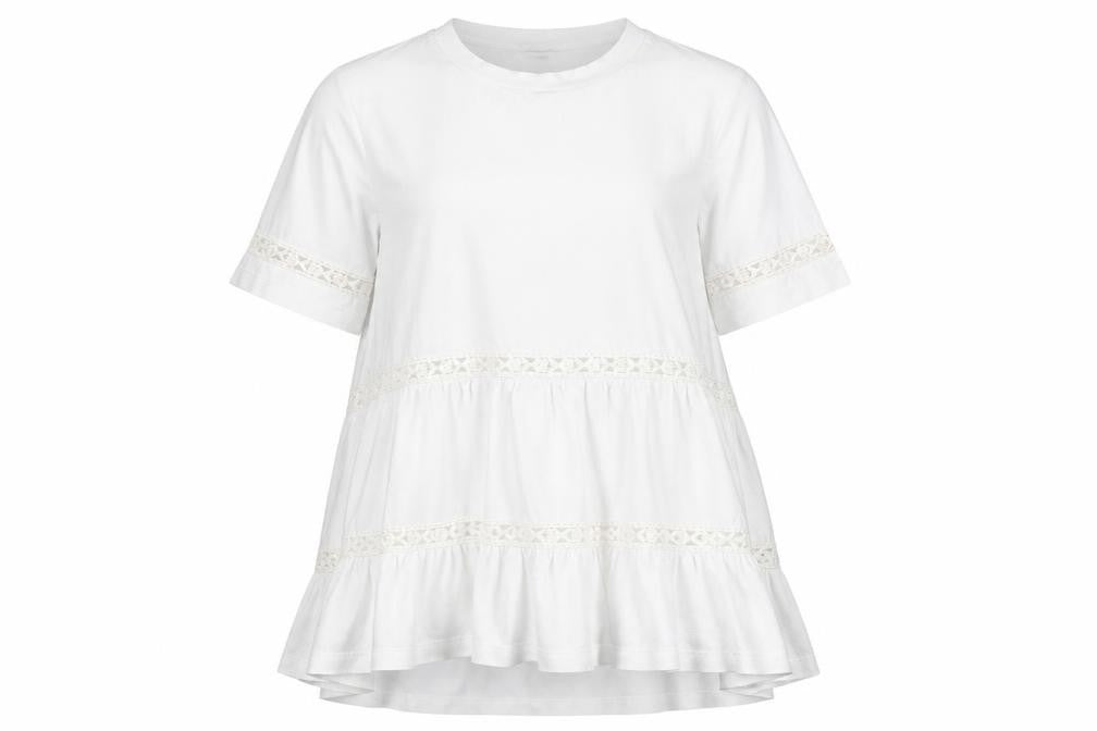 Front view of ASOS DESIGN Women's White Cotton Tunic, size 6