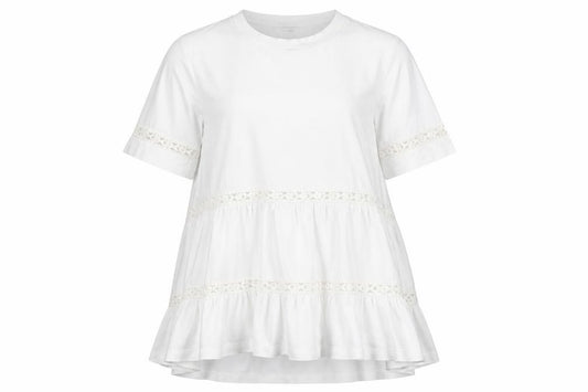 Front view of ASOS DESIGN Women's White Cotton Tunic, size 6