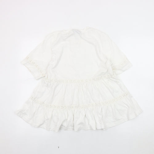ASOS DESIGN Women's White Cotton Tunic, Size 6