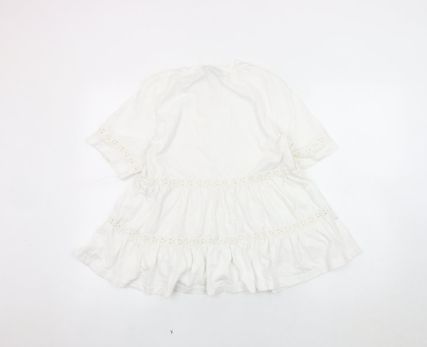 ASOS DESIGN Women's White Cotton Tunic, Size 6