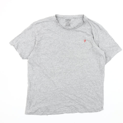 Farah Men's Grey XL Short Sleeve Crew Neck T-Shirt