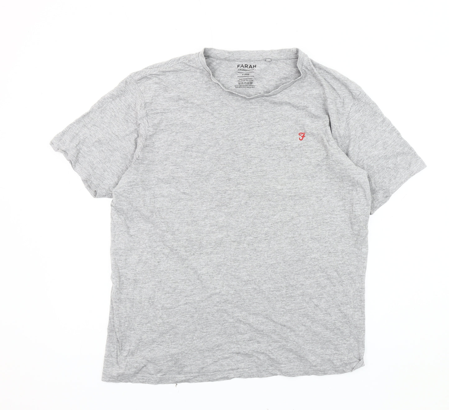 Farah Men's Grey XL Short Sleeve Crew Neck T-Shirt