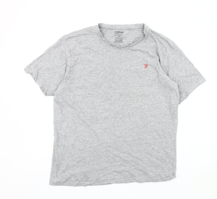 Farah Men's Grey XL Short Sleeve Crew Neck T-Shirt