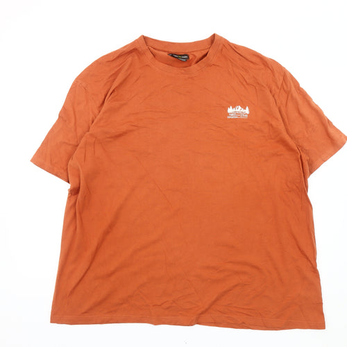 Atlas For Men Orange 3XL T-Shirt Short Sleeve Cotton