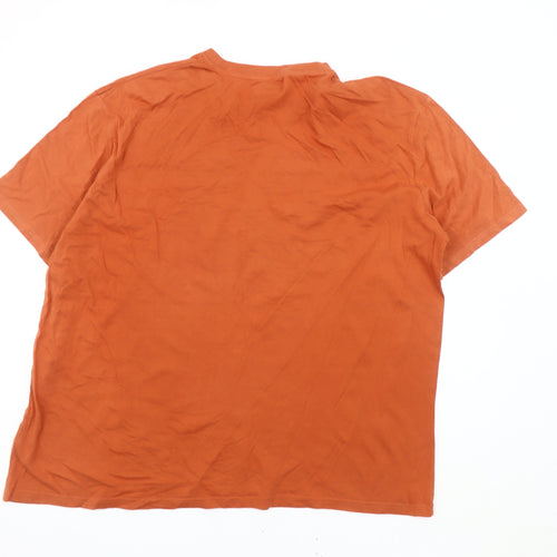 Atlas For Men Orange 3XL T-Shirt Short Sleeve Cotton