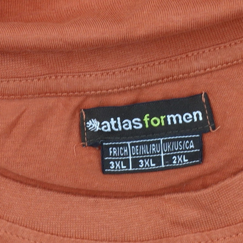 Atlas For Men Orange 3XL T-Shirt Short Sleeve Cotton