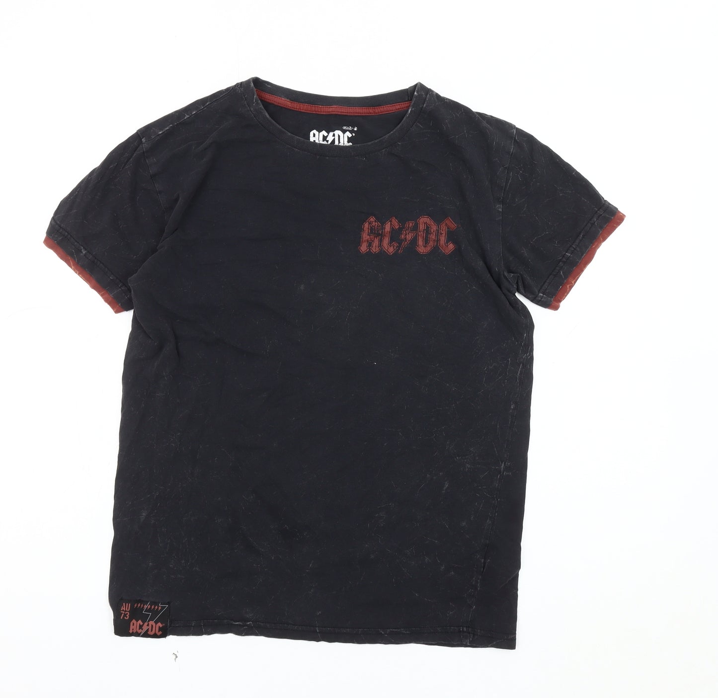 AC/DC Men’s Black Rock T-Shirt Size S Graphic Print